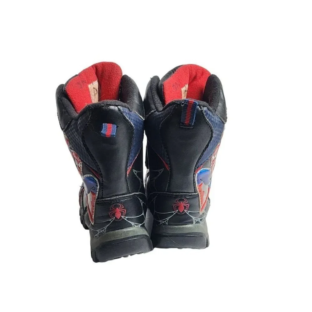 Marvel Spiderman Toddler Size 7 Winter Boots
